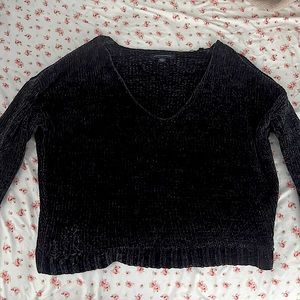 Selling this beautiful crochet knit dark blue sweater from american eagle.
